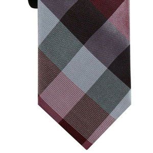 Ryan Seacrest Distinction Mens Weho Silk Check Regular Tie Red One Size B4HP